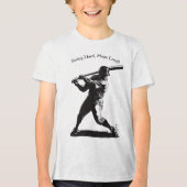 Power Swing - Baseball-Design im Comic Tri-Blend Shirt (Vorderseite)