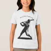 Power Swing - Baseball-Design im Comic Tri-Blend Shirt (Vorderseite)