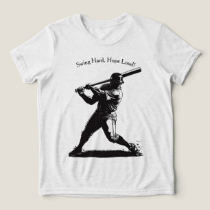 Power Swing - Baseball-Design im Comic Tri-Blend Shirt