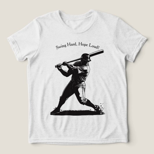 Power Swing - Baseball-Design im Comic Tri-Blend Shirt (Design Vorderseite)