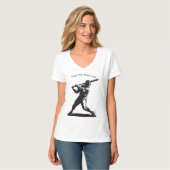 Power Swing – Baseballdesign im Comic-Stil T-Shirt (Vorderseite Vollansicht)