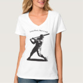 Power Swing – Baseballdesign im Comic-Stil T-Shirt (Vorderseite)