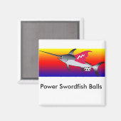 Power Swordfish Balls Magnet (Vorderseite/Rückseite)