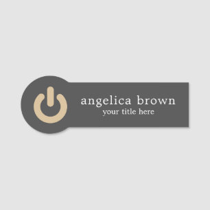 Power-Symbol, Button Name-Tag