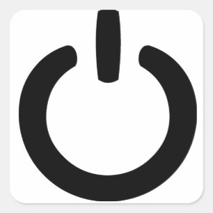 Power-Symbol Quadratischer Aufkleber