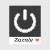 Power-Symbol (Schwarz und Weiß) Aufkleber (Blatt)