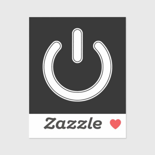 Power-Symbol (Schwarz und Weiß) Aufkleber (Blatt)