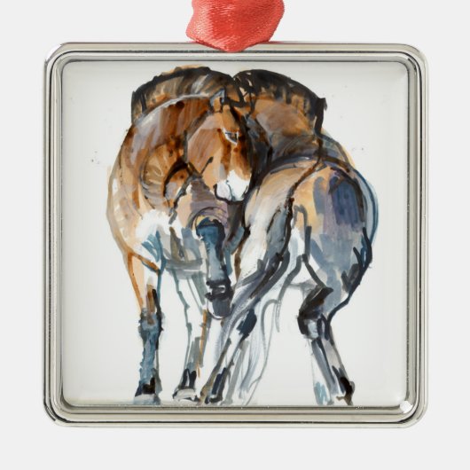 Power-Tanz Silbernes Ornament (Vorne)