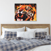Power Tiger Canvas Leinwanddruck (Insitu (Schlafzimmer))