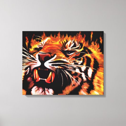 Power Tiger Canvas Leinwanddruck (Vorderseite)