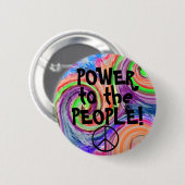 Power To The People-Groovy Button (Vorne & Hinten)