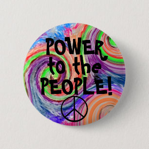 Power To The People-Groovy Button