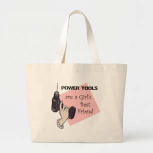 Power Tools sind die beste Freundin eines Mädchens Jumbo Stoffbeutel