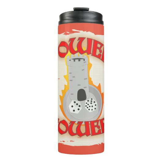 Power Tower Board Game Dice Slogan Design Fun Thermosbecher (Vorderseite)