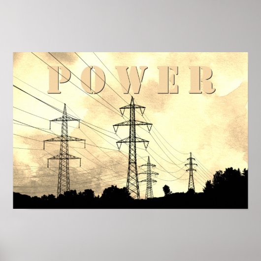 Power Towers und Lines Electric POWER Poster (Vorne)