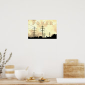 Power Towers und Lines Electric POWER Poster (Küche)