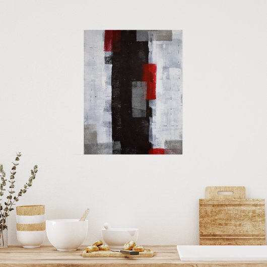 'Power Trip' Abstrakt Art Poster Print (Küche)