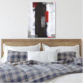 'Power Trip' Abstrakte Schwarz-Weiß-Kunst Leinwanddruck (Insitu (Schlafzimmer))