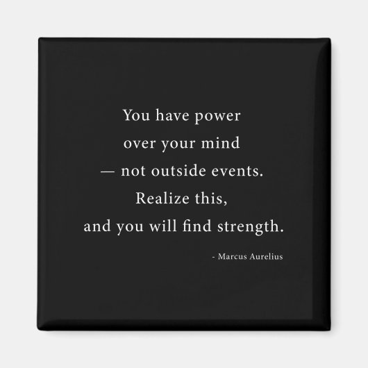 Power über deinen Geist Marcus Aurelius Stoic Phil Magnet (Vorne)