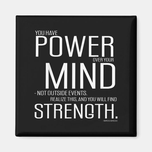 Power über deinen Geist Marcus Aurelius Stoic Phil Magnet (Vorne)