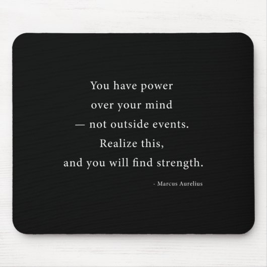 Power über deinen Geist Marcus Aurelius Stoic Phil Mousepad (Vorne)