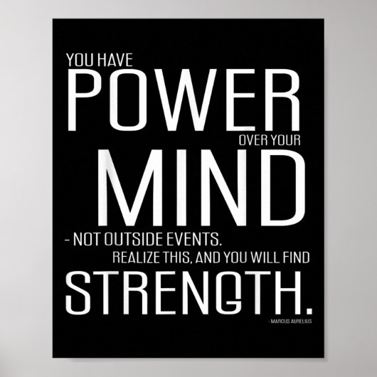 Power über deinen Geist Marcus Aurelius Stoic Phil Poster (Vorne)