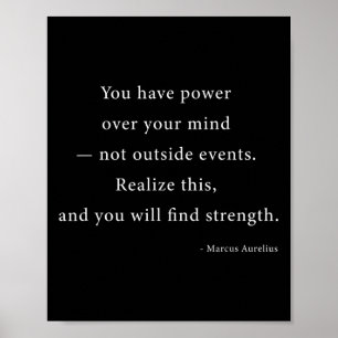 Power über deinen Geist Marcus Aurelius Stoic Phil Poster