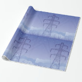 Power-Übertragungsturm am Night Sky Geschenkpapier (Ungerollt)