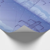 Power-Übertragungsturm am Night Sky Geschenkpapier
