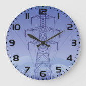 Power-Übertragungsturm am Night Sky Große Wanduhr (Vorderseite)