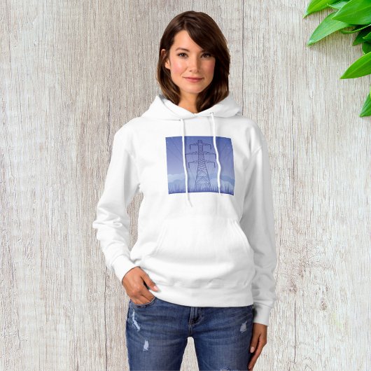 Power-Übertragungsturm am Night Sky Hoodie