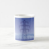 Power-Übertragungsturm am Night Sky Kaffeetasse (Mittel)