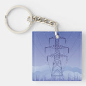 Power-Übertragungsturm am Night Sky Schlüsselanhänger (Vorderseite)