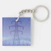 Power-Übertragungsturm am Night Sky Schlüsselanhänger (Rückseite)
