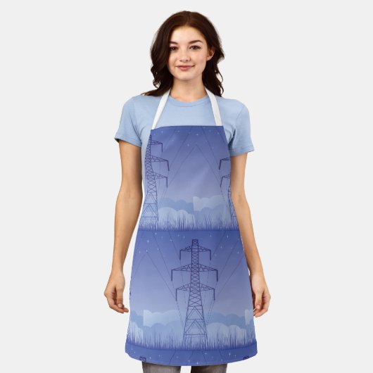 Power-Übertragungsturm am Night Sky Schürze (Getragen)
