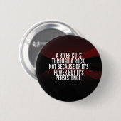 Power und Beständigkeit - Motivierend Button (Vorne & Hinten)