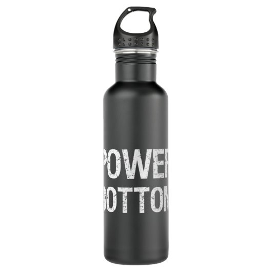 Power Unten Gay Man Pride Monat 2022 Power Unten Edelstahlflasche (Vorderseite)