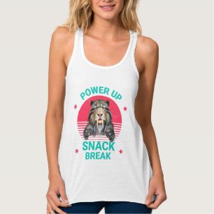 Power Up Snack Break Saberzahniger Tiger Tank Top