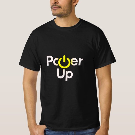 Power-Up-T - Shirt - Ein/Aus-Schalter (Vorderseite)