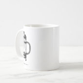 Power Up Your Gray - französischer Pressemappe Kaffeetasse (Vorderseite Links)