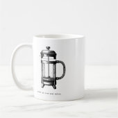 Power Up Your Gray - französischer Pressemappe Kaffeetasse (Links)