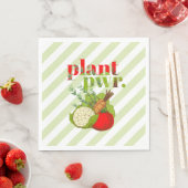 Power vegan Pflanze Serviette (Beispiel)