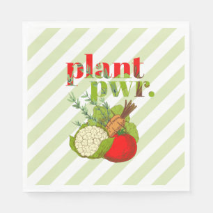 Power vegan Pflanze Serviette