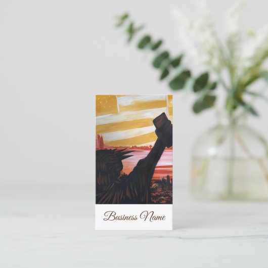 Power Visitenkarte (Stehend Vorderseite)