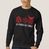 Power von Drei-Triquetra-Hecate-Radgott Sweatshirt (Vorderseite)