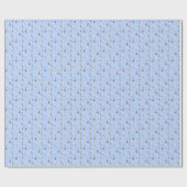 Power von Mädchen auf dem Hintergrund der blauen B Geschenkpapier (Flach)