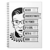 Power von Mädchen mit Buch nie unterschätzen (Vorderseite)