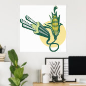 Power von Mais Elektropflanze Poster (Heimbüro)