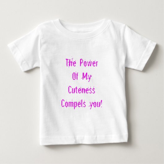 Power von "Meine Farbe rosa" Baby T-shirt (Vorderseite)