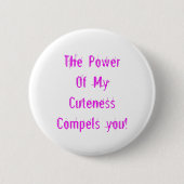 Power von "Meine Farbe rosa" Button (Vorderseite)